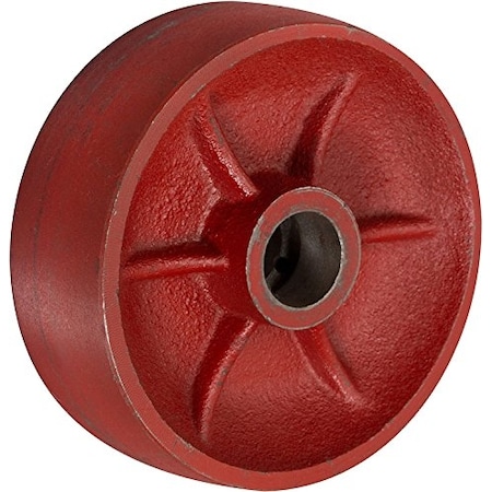 Casterhq 5"x2" RED DUCTILE Steel Wheel, Replacement, 1,500 lbs Capacity CB-RDSW52
